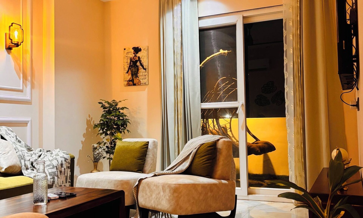 Dwarka Apartment | 3-bedroom apartment with swings in a large balcony near airport
