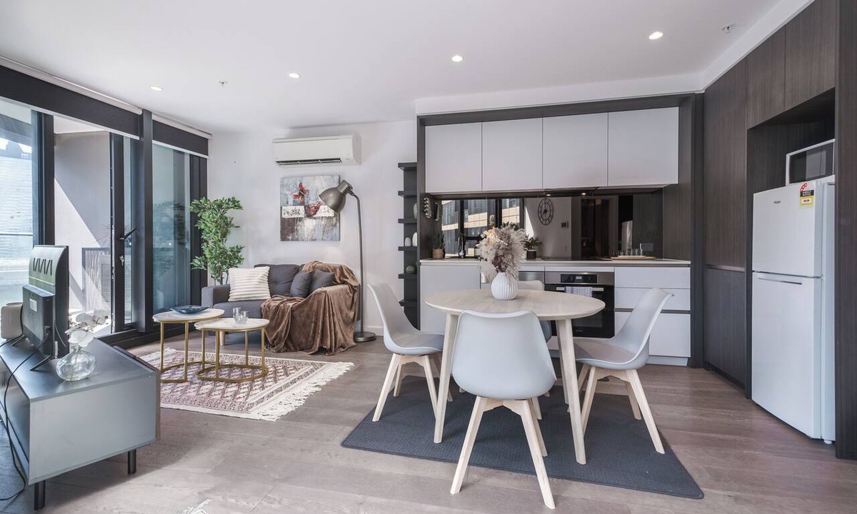 Docklands Apartment | This apartment is a 1 bedroom(s), 1 bathrooms, located in Docklands, VIC.