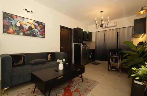 Siolim Apartment | Cozy 1-bedroom apartment in beautiful Siolim with AC and gym access