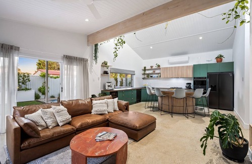 Aldinga Beach House | Designer coastal home with magnesium pool. Walk to cafes, beach, pet friendly.