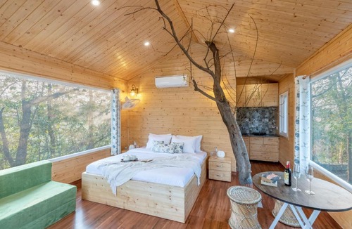 Faridabad Apartment | ELIVAAS Signature 3 BHK with Treehouse & Pvt Pool - Handa's Gateway