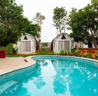 Narasapura Villa | ELIVAAS Signature Tanira Farms Moonrise Pet- friendly Igloo Cottage with Pool, Bar and Garden