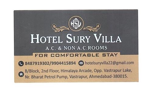 Vastrapur Hotel | HOTEL SURY VILLA