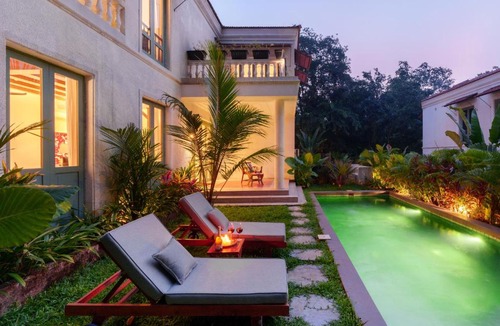Siolim Villa | La Branca by The Blue Kite - Luxurious 4 BHK villas near Peaceful Morjim Beach, with Private Pool, Big Garden, Security, Kitchen, Wifi, Terrace