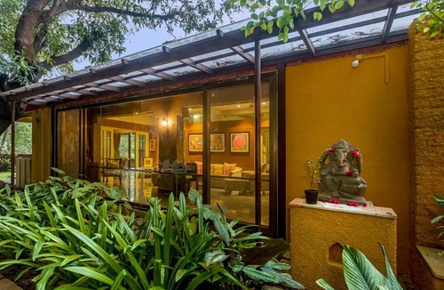 Khalapur Villa | SaffronStays Ambe Moha - 2BHK Veg Villa with Pool, Gazebo, Library & Mango Groves in Karjat