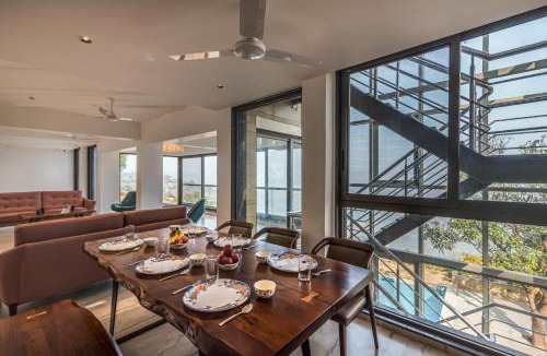 Wai Villa | SaffronStays Mountain Rizz - 5BR veg-only villa with infinity pool & valley views