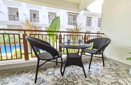 Marna Apartment | Serene 1bhk Apartment in Siolim Pool DanCenter