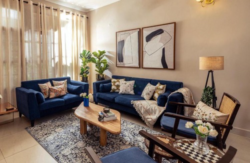 East of Kailash Apartment | The Lotus Loft by The Blue Kite - 3BHK Apartment in New Delhi near Lotus Temple with kitchen, Balcony, Caretaker, WiFi