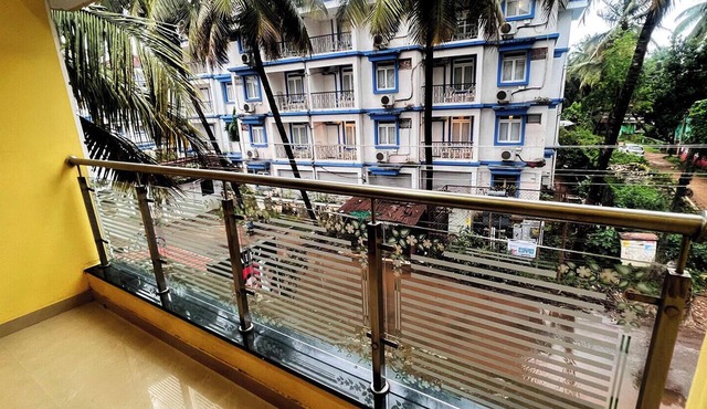 3 Balconies 1-BHK 900sq. ft Near Benaulim Beach Goa Private Entry & Parking WiFi