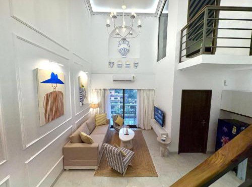 The Tide Loft - 2BHK Duplex with Pool near Candolim