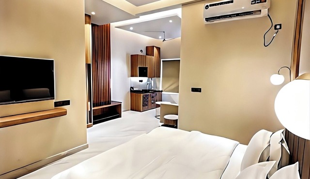 Welcome to your stylish and comfortable home away from home. modern 1BHK Living.
